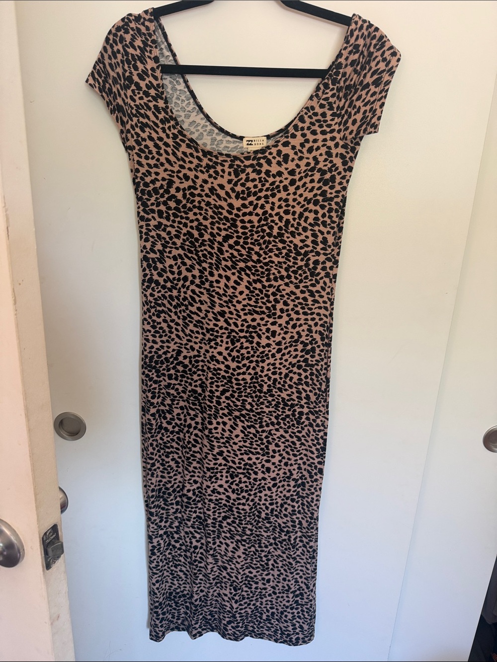 Billabong Mid Day Beige Animal Print Bodycon Midi Dress - Picture 4 of 7